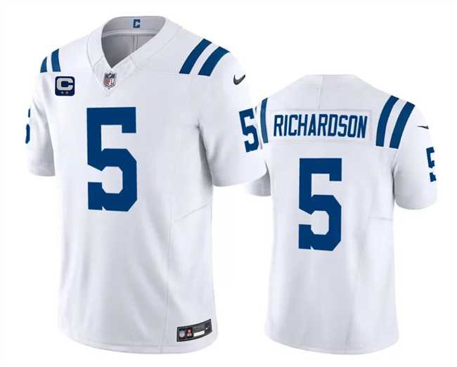 Men & Women & Youth Indianapolis Colts #5 Anthony Richardson White 2024 F.U.S.E. With 2-Star C Patch Vapor Limited Stitched Jersey